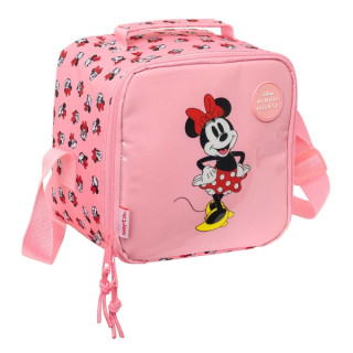 Safta Minnie Mouse Beach Bolsa Isotermica Porta Alimentos 4.4L - Cremallera - Bandolera Ajustable - Repelente al Agua - Asa Supe