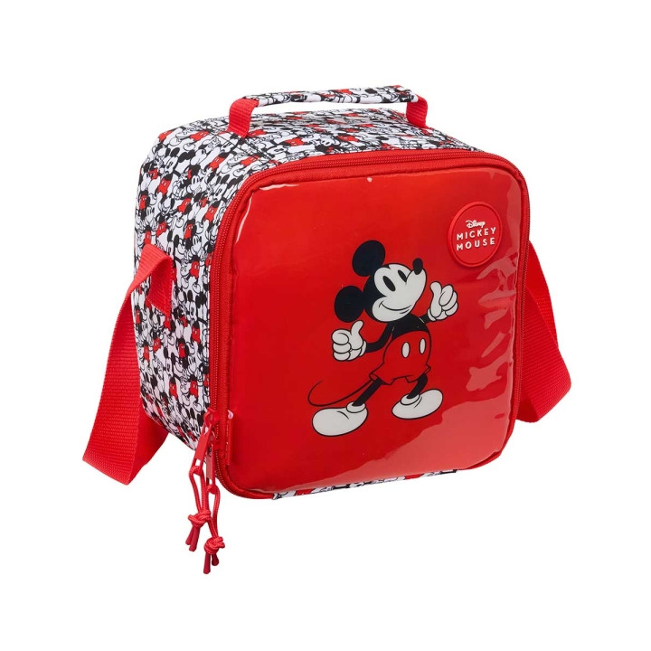Safta Mickey Mouse Bolsa Isotermica Porta Alimentos 4.4L - Cremallera - Interior Forrado de Aluminio - Bandolera Ajustable - Rep