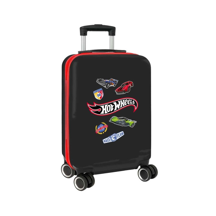 Safta Hot Wheels Maleta Trolley de Cabina 20” - Cierre con Candado - Interior Forrado - Ruedas Giratorias - Mango Extensible - M