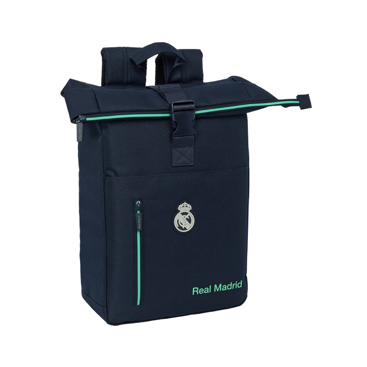 Safta Real Madrid 2ª Equipacion 25/26 Mochila para Portatil hasta 15.6" - Cremallera - Interior Acolchado - Hombreras Acolchadas