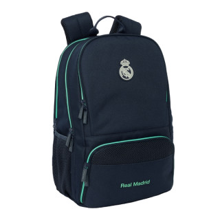 Safta Real Madrid 2ª Equipacion 25/26 Mochila para Portatil hasta 14.1" - Cierre Raqueta de Padel - Portabotellas - Zapatillero