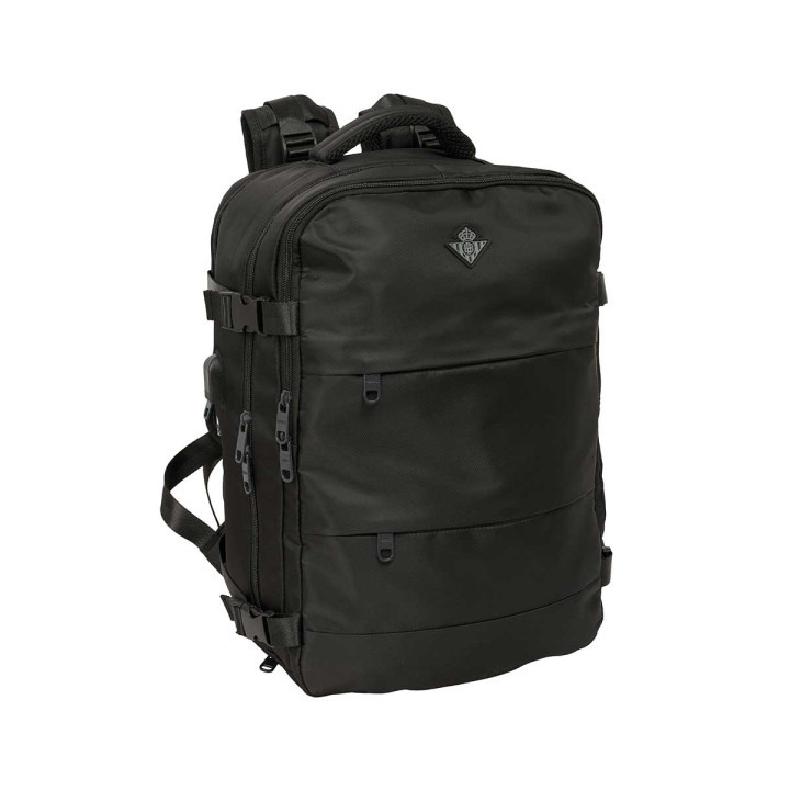 Safta Real Betis Balompie Mochila de Cabina - Bolsillo para Portatil hasta 15.6" - Organizadores - USB - Zapatillero - Portabote