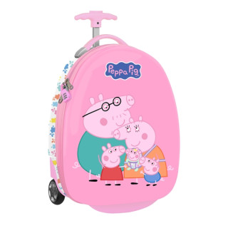 Safta Peppa Pig Baby Pig Maleta Trolley Infantil 16” - Interior Forrado y Bolsillo - Dos Ruedas Resistentes - Cintas con Cierre