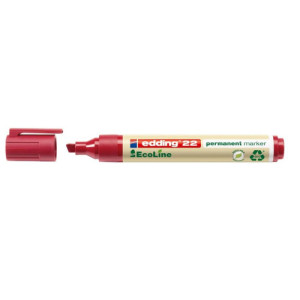 Marcador permanente edding ecoline 22 color rojo edding 22-002