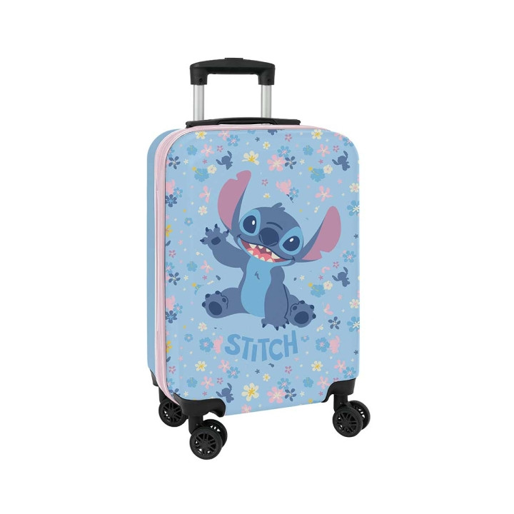 Safta Stitch Happy Maleta Trolley de Cabina 20” - Cierre con Candado - Bolsillo de Red - Panel con Cremallera - Cintas con PVC -