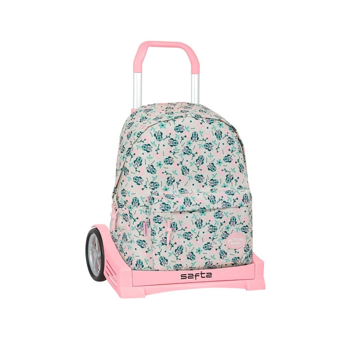Safta Minnie Mouse Minty Mochila para Portatil hasta 14.1" - Portabotellas - Tirador Doble - Espalda Acolchada - Asa Superior -