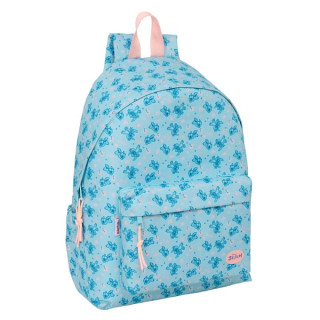 Safta Stitch Ohana Mochila para Portatil hasta 14.1" - Bolsillo Frontal - Portabotellas - Tirador Doble - Hombreras Ergonomicas