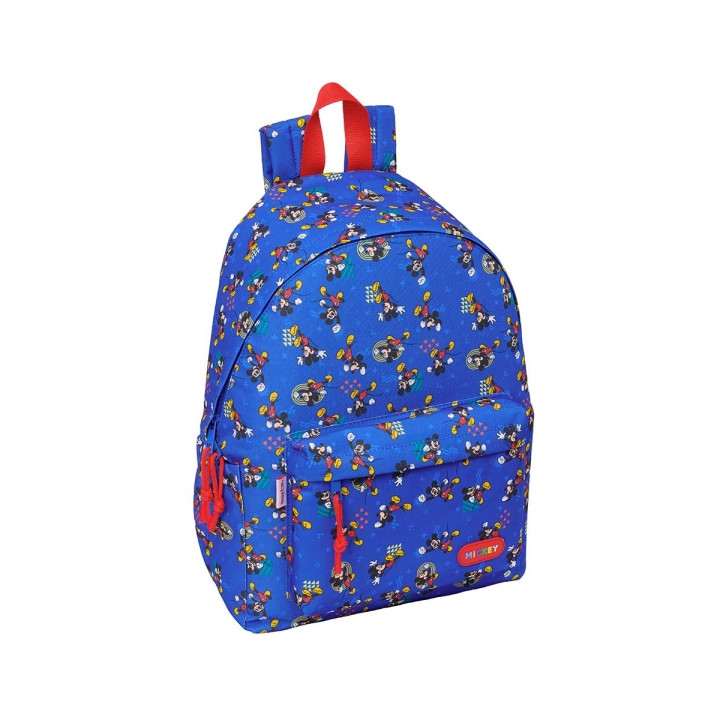 Safta Mickey Mouse Today Mochila para Portatil hasta 14.1" - Bolsillo Frontal - Portabotellas - Tirador Doble - Hombreras Ergono