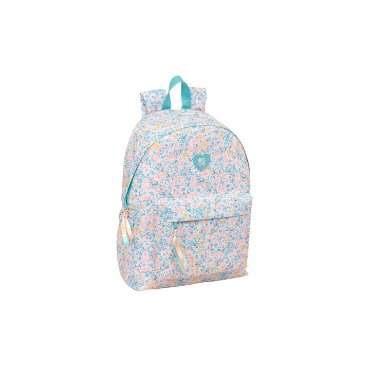 Safta Moos Fiori Mochila para Portatil hasta 14.1" - Bolsillo Frontal - Portabotellas - Tirador Doble - Hombreras Ergonomicas -