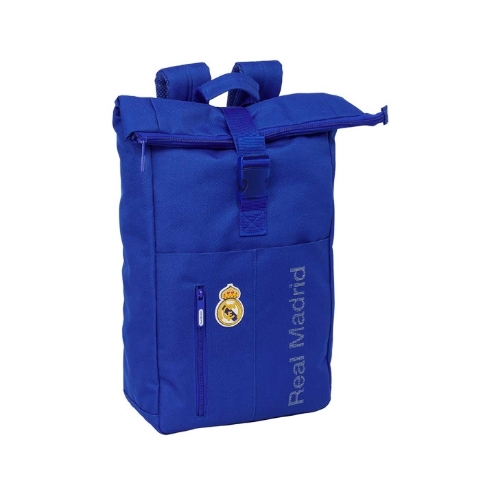 Safta Real Madrid Mochila para Portatil hasta 15.6" - Cremallera - Interior Acolchado - Bolsillo Frontal - Hombreras Acolchadas