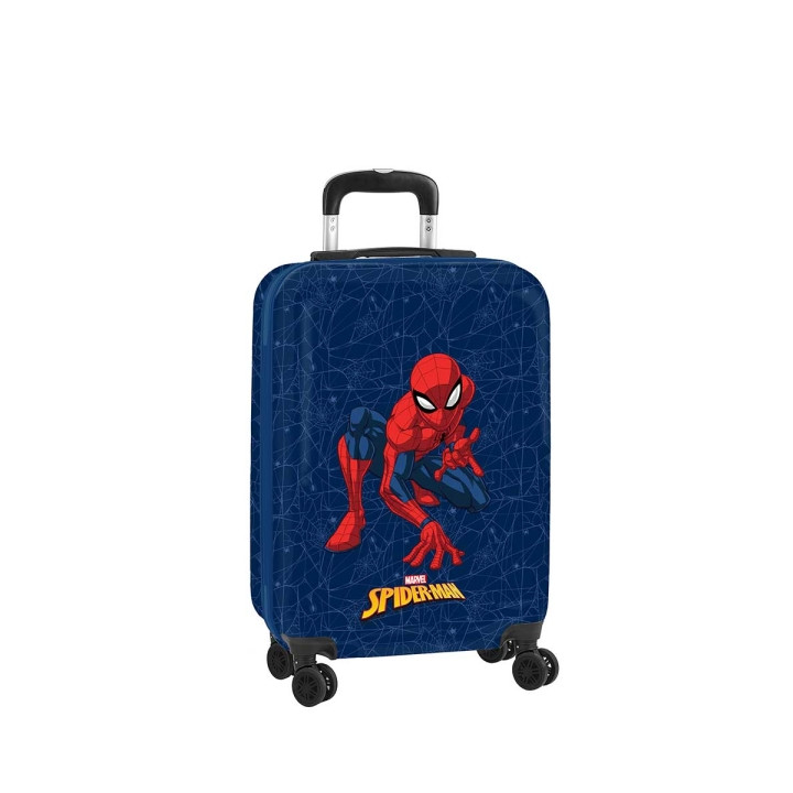 Safta Spider-Man Maleta Trolley de Cabina 20” - Cierre con Candado - Interior Forrado y Bolsillos - Ruedas Giratorias - Material