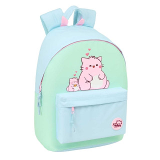 Safta Pembe The Pink Cat Mochila para Portatil hasta 14.1" - Bolsillo para Tablet - Tirador Doble - Hombreras Ergonomicas - Espa