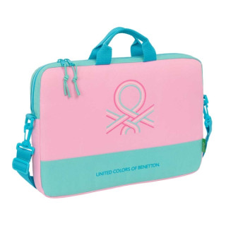 Safta Benetton Dolce Maletin para Portatil hasta 15.6" - Interior Acolchado - Bandolera Ajustable - Asas en la Parte Superior -