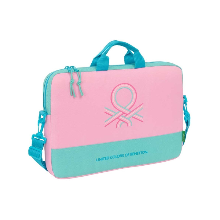 Safta Benetton Dolce Maletin para Portatil hasta 15.6" - Interior Acolchado - Bandolera Ajustable - Asas en la Parte Superior -