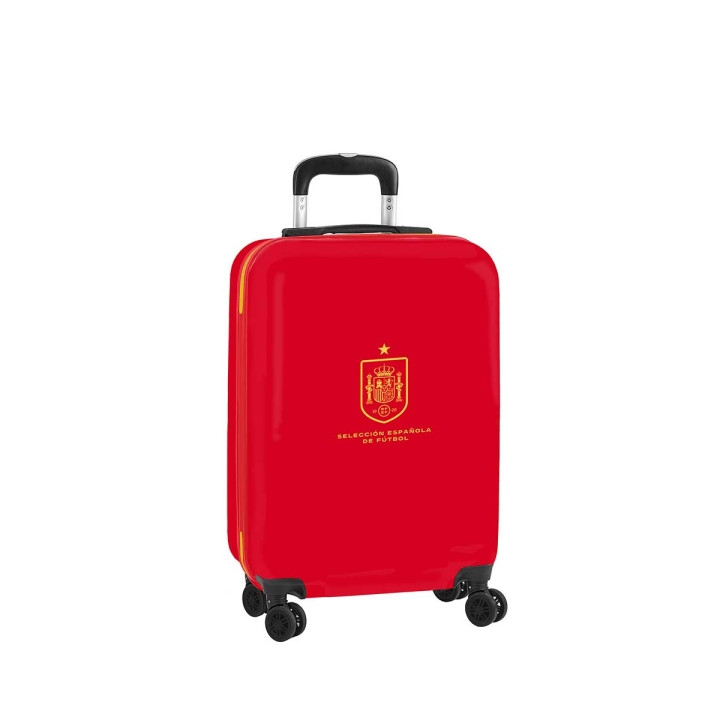 Safta Seleccion Española de Futbol Maleta Trolley de Cabina 20” - Cierre con Candado - Panel con Cremallera - Cintas con PVC - A