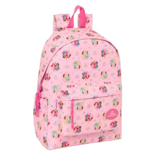 Safta Princesas Disney Mochila para Portatil hasta 14.1" - Interior Acolchado - Bolsillo Frontal - Portabotellas - Tirador Doble