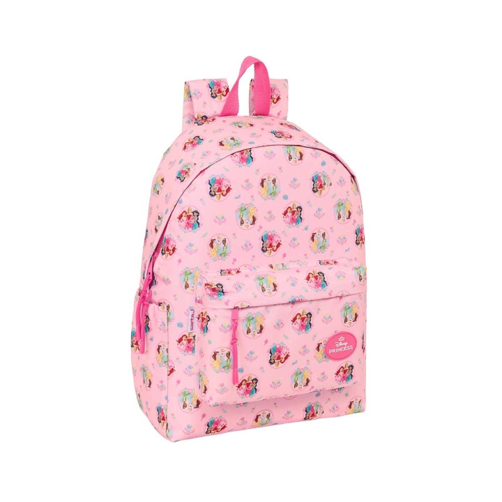 Safta Princesas Disney Mochila para Portatil hasta 14.1" - Interior Acolchado - Bolsillo Frontal - Portabotellas - Tirador Doble