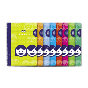 Cuaderno basico formato 4º 40 hojas rayado 4 mm surtidos lamela 07004