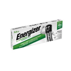 Pack 10 pilas recargables power plus nh15 - hr6 aa 2000mah 1
