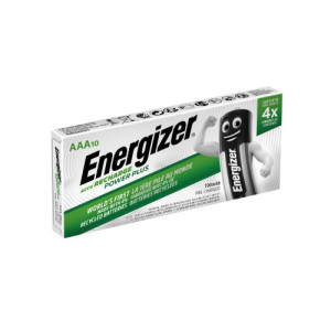 Pack 10 pilas recargables power plus precision nh12 - hr03 aaa 700mah 1