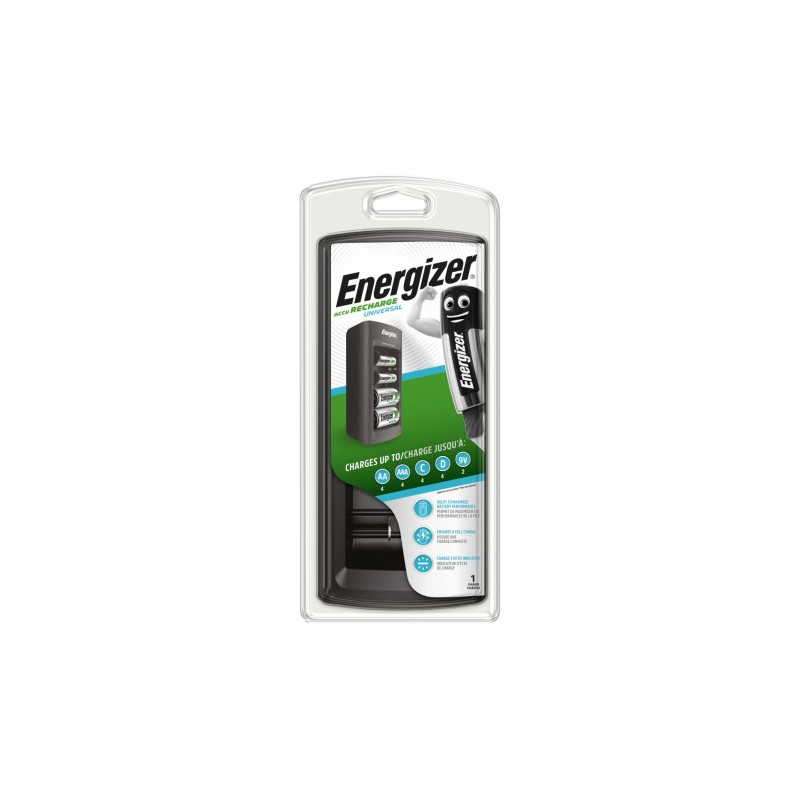 Cargador universal pilas recargables aa/aaa/c/d/9v energizer e301335801