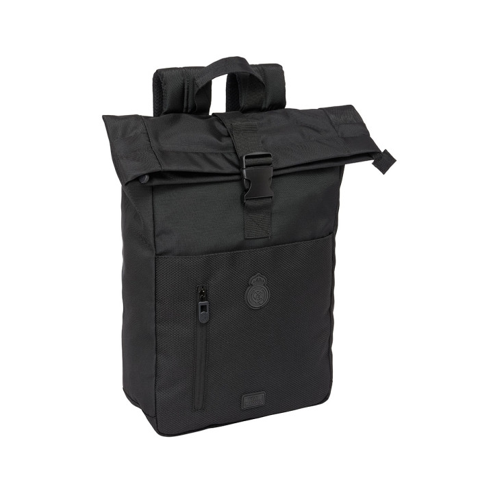 Safta Real Madrid Premium Mochila para Portatil hasta 15.6" - Cremallera - Interior Acolchado - Rejilla Transpirable - Asa Super