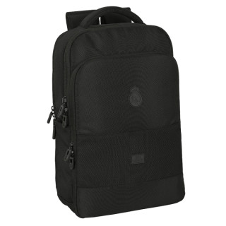 Safta Real Madrid Premium Mochila para Portatil hasta 15.6" - Conector USB - Hombreras Acolchadas - Portabotellas - Organizador