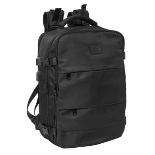 Safta Mochila de Cabina - Bolsillo para Portatil hasta 15.6" - Conector USB - Portabotellas - Zapatillero - Cinta para Maleta -