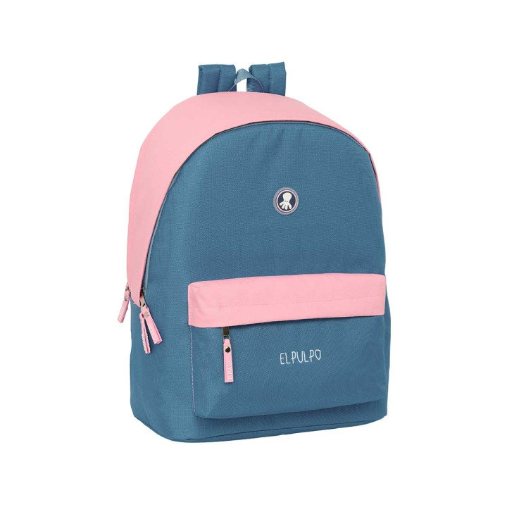 Safta el Pulpo Indigo Mochila para Portatil hasta 15.6" - Conector USB - Base Acolchada - Bolsillo Frontal - Tirador Doble - Hom