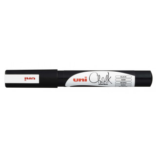 Uni-ball PWE-3MS Marcador de Tiza Liquida - Punta Conica 0.7mm - Borrado en Humedo - Resistente a la Lluvia - Color Negro