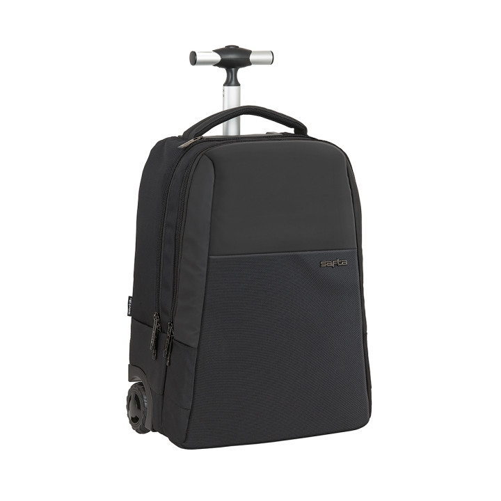 Safta Business Trolley - Acolchado para Portatil - Conector USB - Doble Compartimento con Organizador - Ruedas Silenciosas - 28.