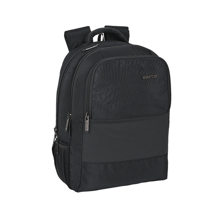 Safta Business Mochila para Portatil hasta 15.6" - Conector USB - Portabotellas - Respaldo Acolchado - Hombreras Ajustables y Tr