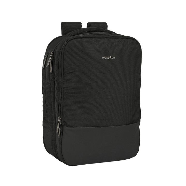 Safta Business Mochila para Portatil hasta 15.6" - Conector USB - Ergonomico - Organizador - Bolsillo Lateral - Cinta para Malet