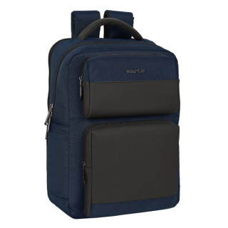 Safta Business Mochila para Portatil hasta 15.6" - Conector USB - Portabotellas - Tirador Doble - Compatible con Maleta - Hombre