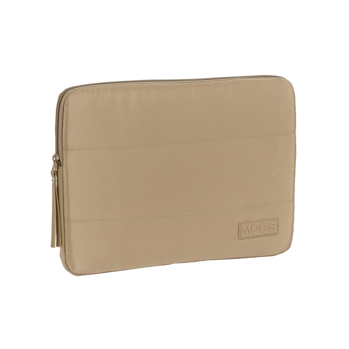Safta Moos Capsula Camel Funda para Portatil hasta 14" - Alojamiento Acolchado - 1.7L - Proteccion contra Golpes - 340x20x250mm
