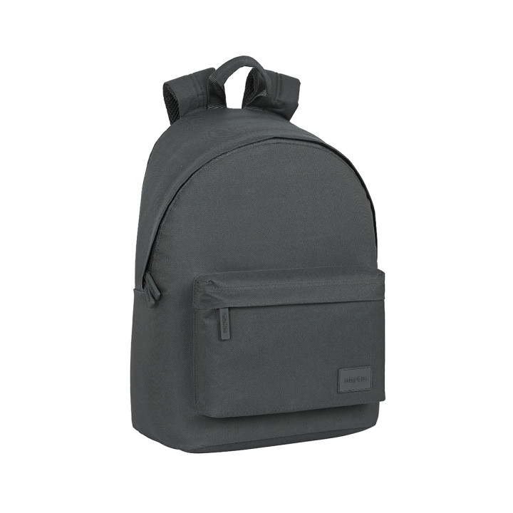 Safta Basic Mochila para Portatil hasta 14.1" - Bolsillo para Tablet - Tirador Doble - Hombreras Ergonomicas - Espalda Acolchada