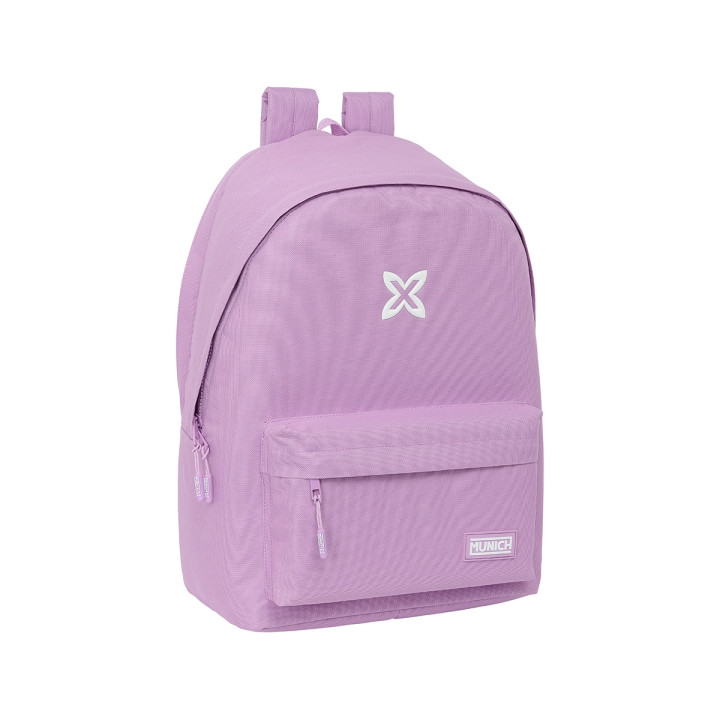 Safta Munich Basicos Lila Mochila para Portatil hasta 15.6" - Conector USB - Base Acolchada - Bolsillo Frontal - Hombreras Ergon