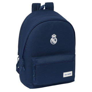 Safta Real Madrid Chica Marino Mochila para Portatil hasta 15.6" - Alojamiento Antirrobo - Conector USB - Base Acolchada - Ergon