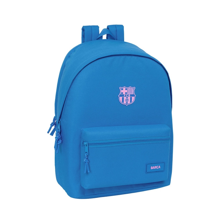 Safta F.C.Barcelona Chica Indigo Mochila para Portatil hasta 15.6" - Conector USB - Base Acolchada - Bolsillo Frontal - Hombrera