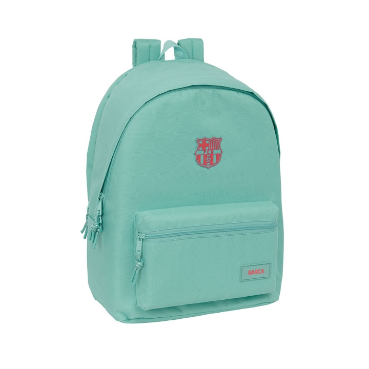 Safta F.C.Barcelona Chica Musgo Mochila para Portatil hasta 15.6" - Antirrobo - Conector USB - Base Acolchada - Bolsillo Frontal