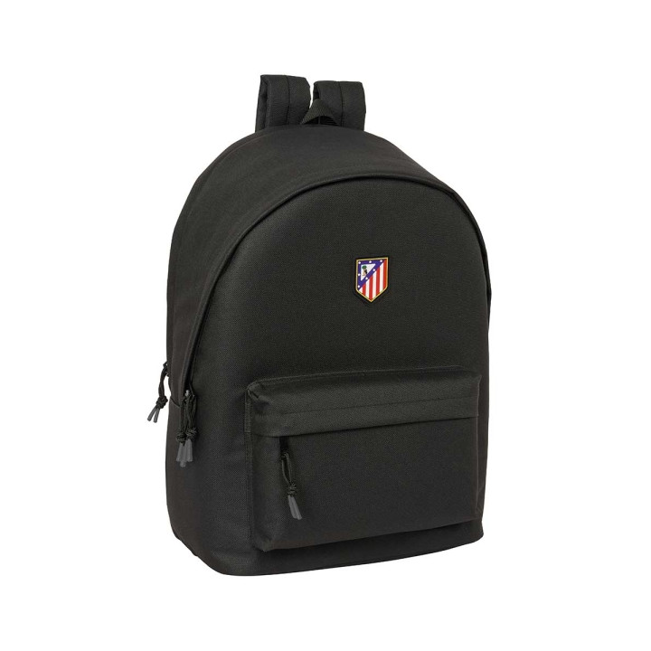 Safta Atletico de Madrid Teen Black Mochila para Portatil hasta 15.6" - Conector USB - Base Acolchada - Tirador Doble - Asa Supe