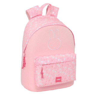 Safta Miffy Flores Mochila para Portatil hasta 14.1" - Bolsillo para Tablet - Tirador Doble - Hombreras Ergonomicas - Espalda Ac