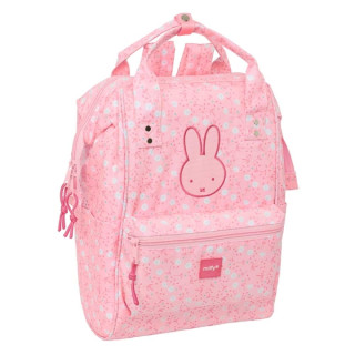 Safta Miffy Flores Mochila para Portatil hasta 13" - Asas Superiores - Bolsillo Frontal - Doble Tirador en Cremallera - Hombrera