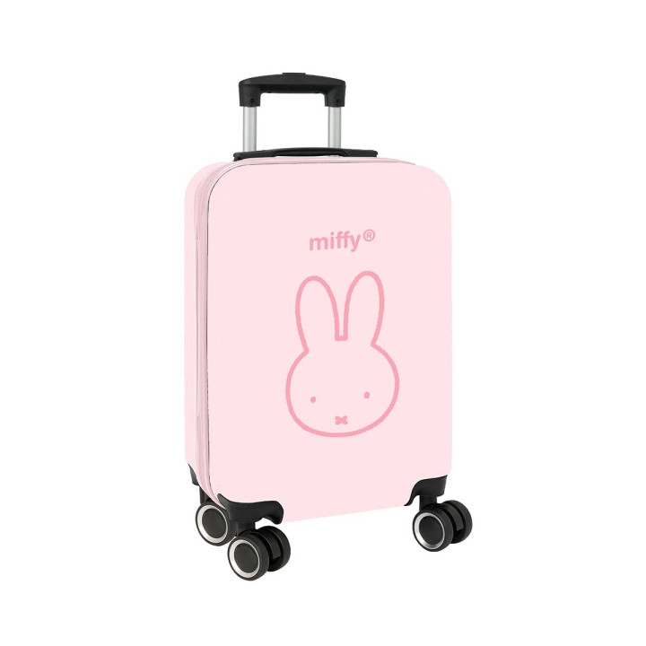 Safta Miffy Flores Maleta Trolley de Cabina 20” - Cierre con Candado - Interior Forrado - Cremallera - Cintas Elasticas - Ruedas