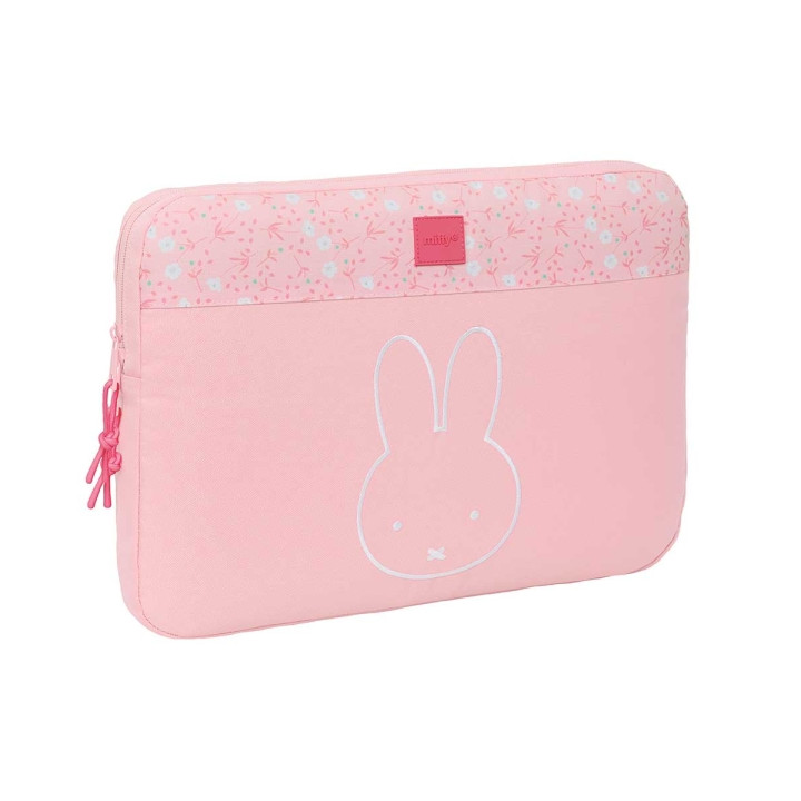 Safta Miffy Flores Funda para Portatil hasta 15.6" - Alojamiento Acolchado - 3.8L - 395x35x275mm - Color Rosa