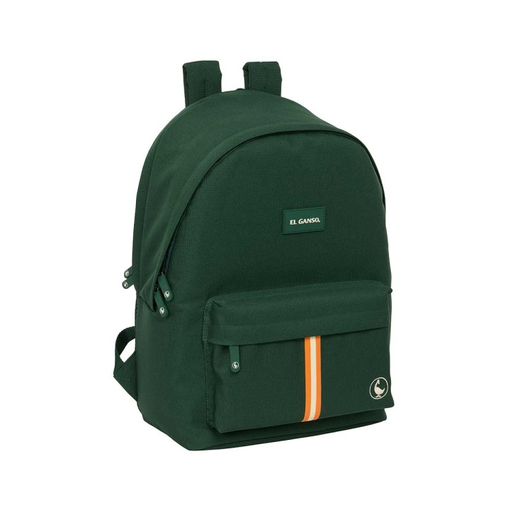 Safta el Ganso Basics Green Mochila para Portatil hasta 15.6" - Conector USB - Base Acolchada - Tirador Doble - Hombreras Ergono