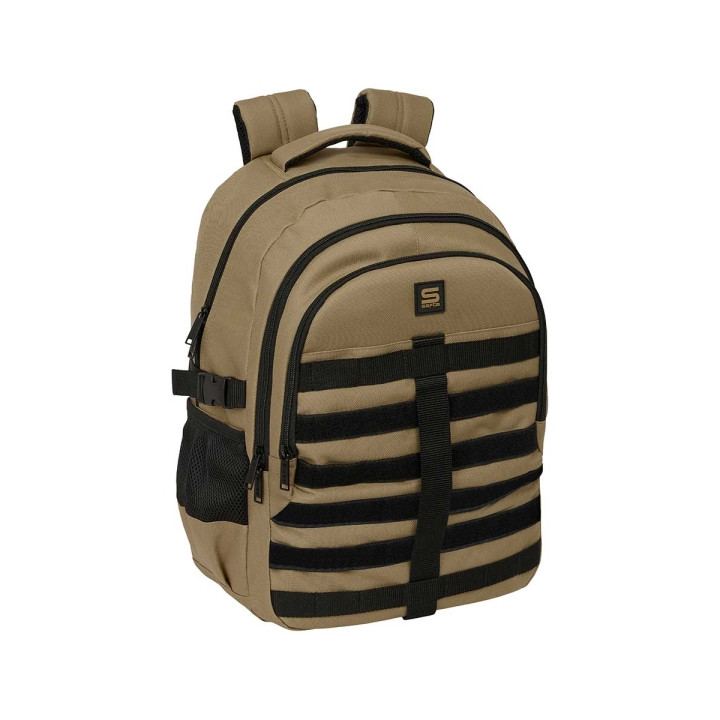 Safta Mochila para Portatil hasta 15.6" - Cremalleras Bidireccionales - Antirrobo - Cinta para Maleta - Cintas Ajustables - 23.4