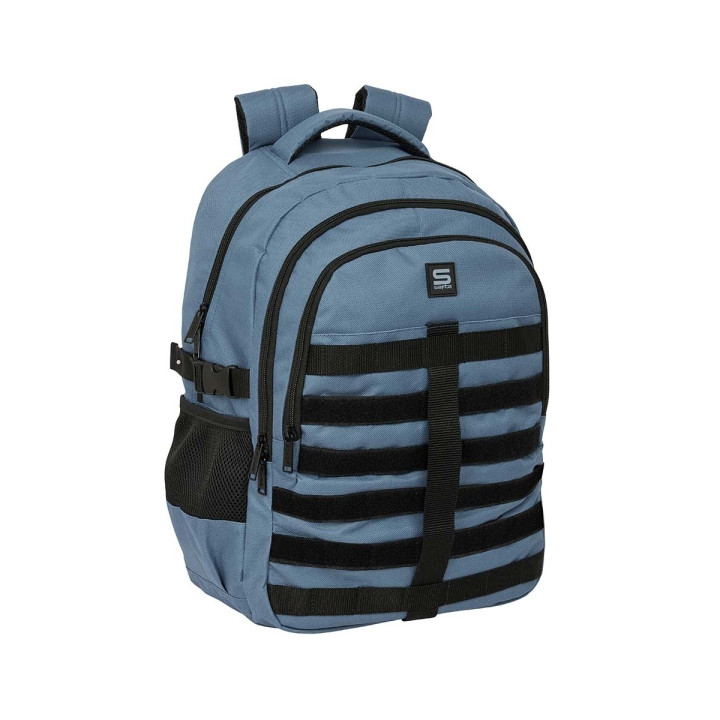Safta Grafito Mochila para Portatil hasta 15.6" - Cremalleras Bidireccionales - Antirrobo - Hombreras Ergonomicas - Cintas Ajust