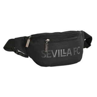Safta Sevilla FC Teen Bolsa de Cintura - Cremallera - Cintas Ajustables - 2.49L - 230x90x120mm - Color Negro