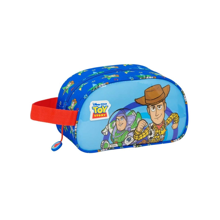 Safta Toy Story Good Vibes Neceser de 5L - Cremallera - Asa Lateral - Adapatable a Carro - 260x120x150mm - Color Azul